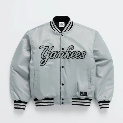 Grey Madhappy Yankees Down Baseball Jacket