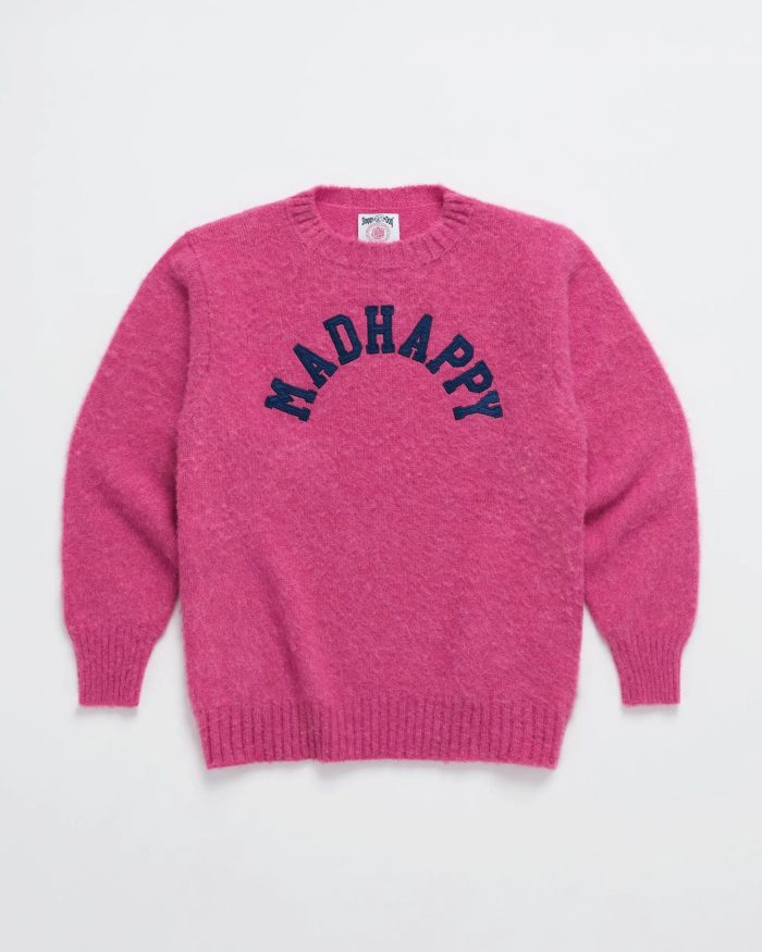 Madhappy Arch J. Press Shaggy Dog Crewneck Pink