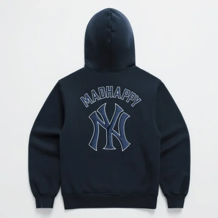 Navy Madhappy Yankees Embroidered Fleece Hoodie