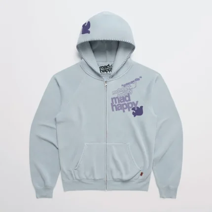 Blue Ice Madhappy Freecity Togetherforever Zip Up Hoodie