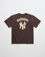 Dark Coffee Madhappy Yankees Washed Heavyweight Tee