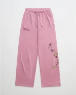 Light Plum Madhappy Office Kiko Floral Straight Leg