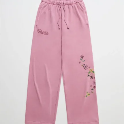 Light Plum Madhappy Office Kiko Floral Straight Leg