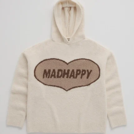 Madhappy Heart Boucle Hoodie Turtledove