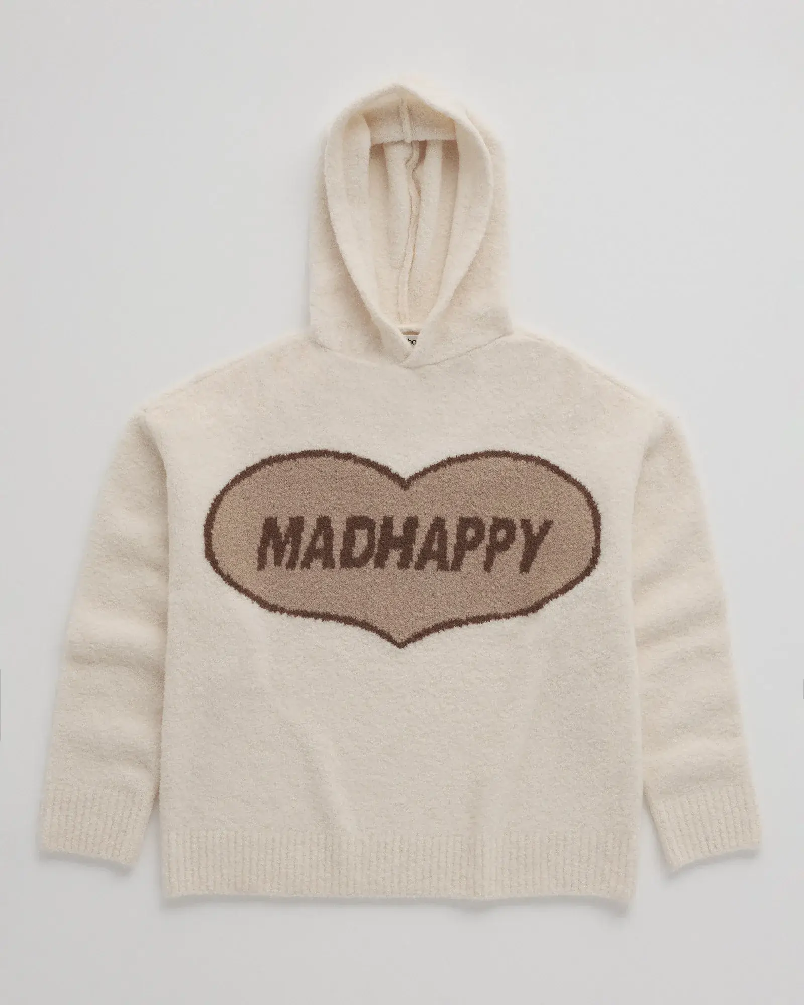 Madhappy Heart Boucle Hoodie Turtledove Madhappy Heart Boucle Hoodie Turtledove