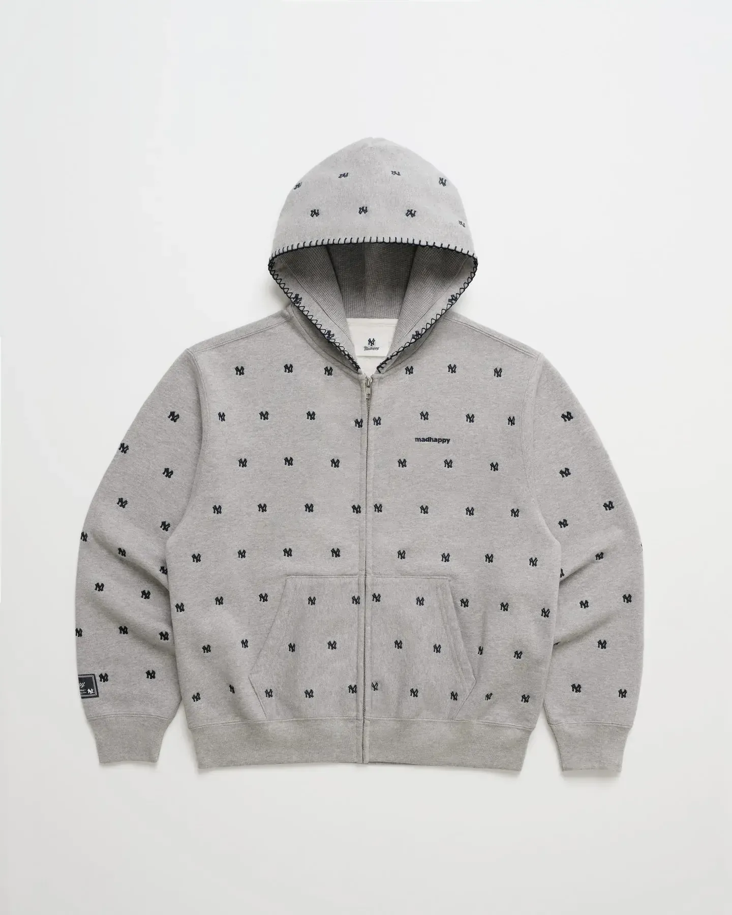 Madhappy Yankees All Over Embroidered Zip Up Hoodie Madhappy Yankees All Over Embroidered Zip Up Hoodie