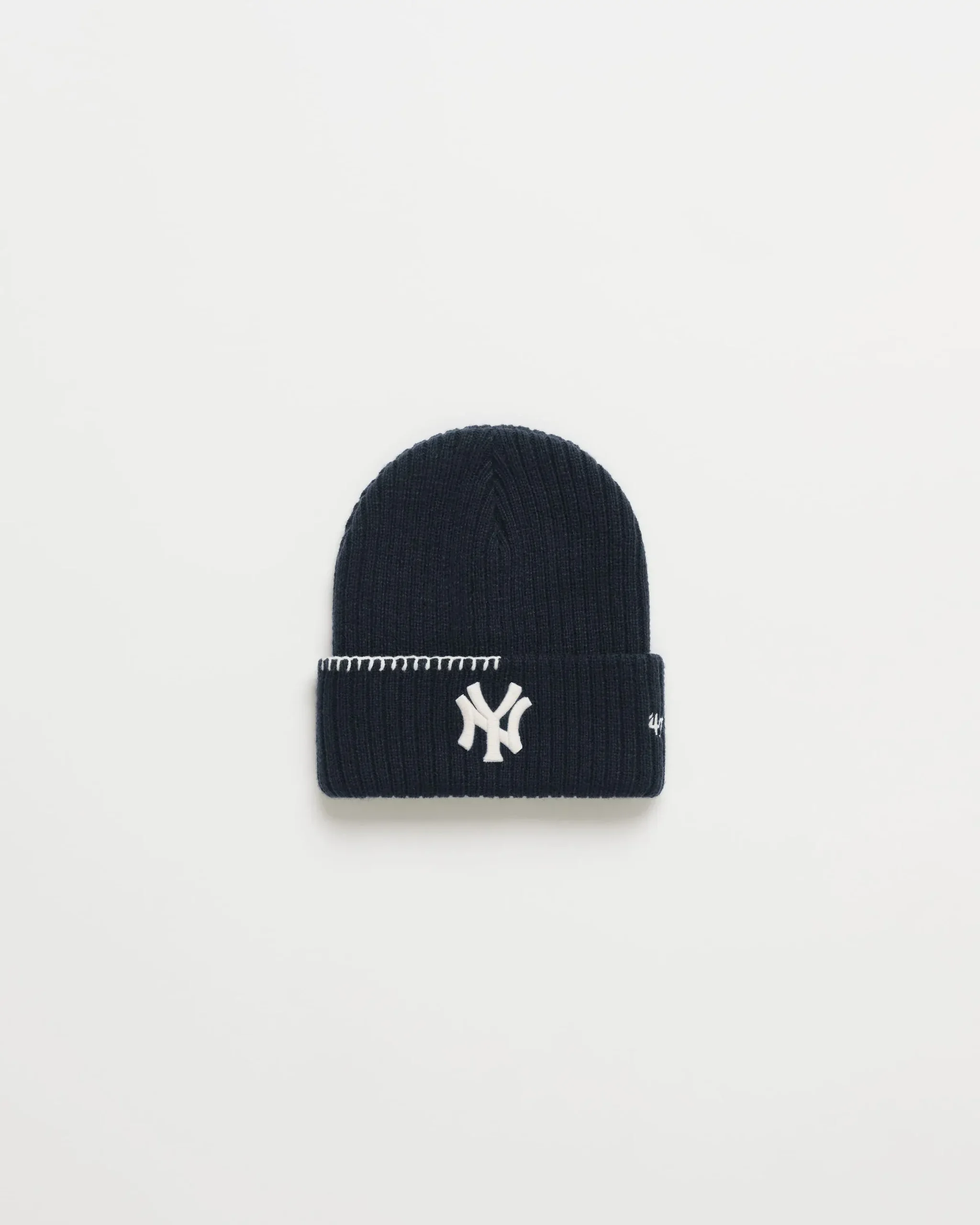 Navy Madhappy Yankees Rib Knit Beanie Navy Madhappy Yankees Rib Knit Beanie
