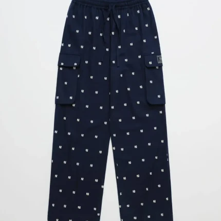 Navy Madhappy Yankees Flannel Boxer Pant